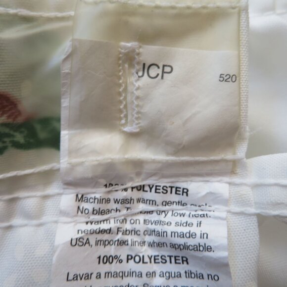 Vintage Swiss Polka Dot Floral Fabric Shower Curtain Blouson Valance by JCP - Picture 5 of 10